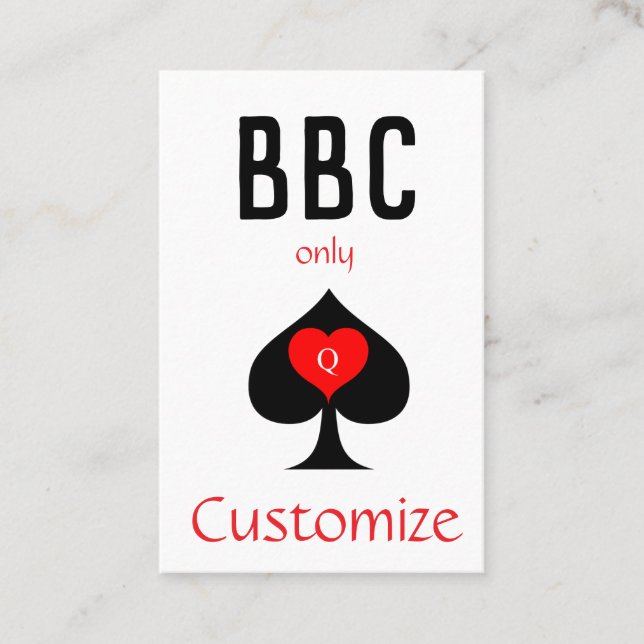 Tarjeta De Visita Thunder_Cove, Rótulo de sólo hoja de la BBC (Anverso)