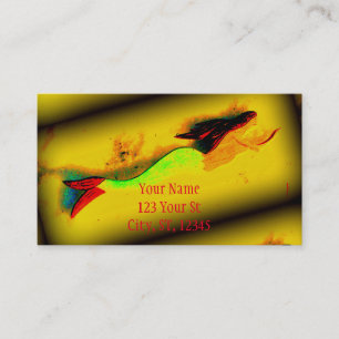 Tarjeta De Visita Thunder_Cove, Sirena Nadando