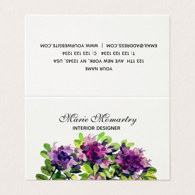Tarjeta De Visita Thyme Business Card (Exterior desplegado)