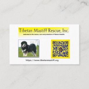 Tarjeta De Visita Tibetan Mastiff Rescue, Inc. Information Business