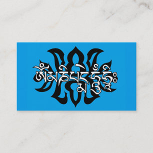 Tarjeta De Visita Tibetano Seis Verdaderas Palabras Mantra/Om Mamáes