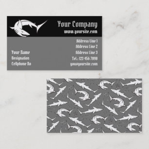 Tarjeta De Visita Tiburones y anzuelos