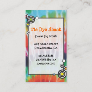 Tarjeta De Visita TIE DYE Fiesta Planner Artiker Designer Card