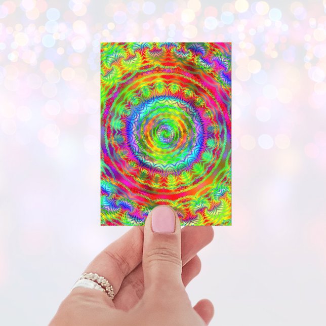 Tarjeta De Visita Tiedye Objetivo (Unique Kaleidoscopic Digital Art Business Card)