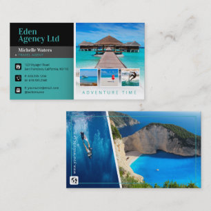 Tarjeta De Visita Tiempo de aventura   Turismo   Agente de viajes