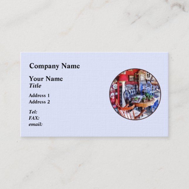 Tarjeta De Visita Tienda de antigüedades (Anverso)