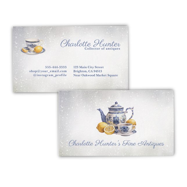 Tarjeta De Visita Tienda de antigüedades Chinoiserie limones de tete (Subido por el creador)