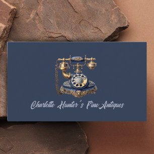 Tarjeta De Visita Tienda de antigüedades, teléfono antiguo vintage,