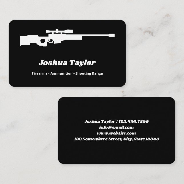 Tarjeta De Visita Tienda de armas de fuego (Anverso / Reverso)