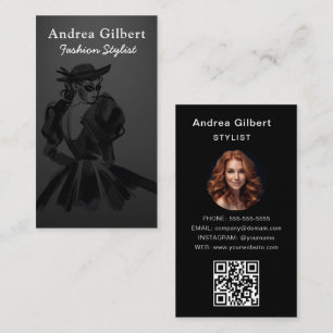 Tarjeta De Visita Tienda de Boutique de Consignación, Código QR de M