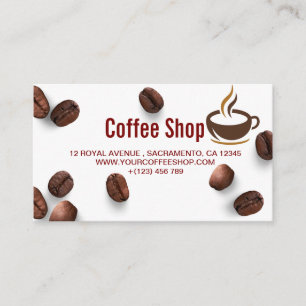 TARJETA DE VISITA TIENDA DE CAFÉ