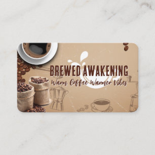 Tarjeta De Visita Tienda de Café   Café Preparado y Granos