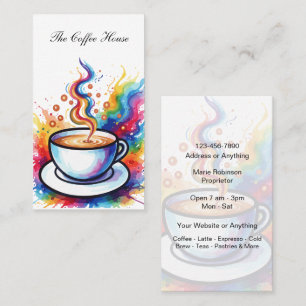 Tarjeta De Visita Tienda de Café con Estilo Moderno