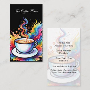 Tarjeta De Visita Tienda de Café Moderna y Elegante