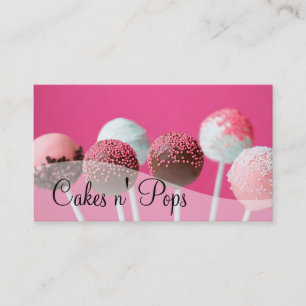 Tarjeta De Visita Tienda de Cake Pops Cupcakes Panadería Catering