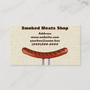 Tarjeta De Visita Tienda de carnes ahumada