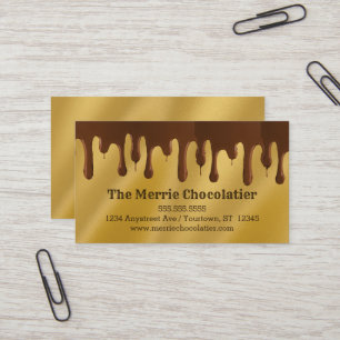 Tarjeta De Visita Tienda de chocolate con dulces de chocolate