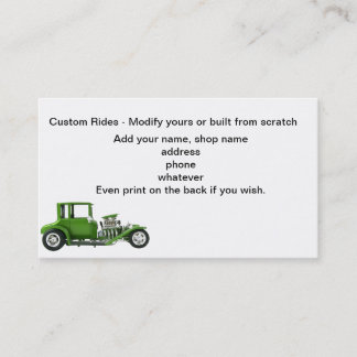Tarjeta De Visita tienda de coches personalizado