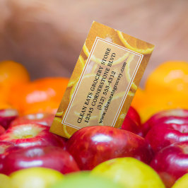 Tarjeta De Visita Tienda de comestibles Agricultores Naranja de frut