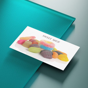 Tarjeta De Visita Tienda de dulces coloridos modernos