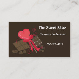 Tarjeta De Visita Tienda de Dulces de Chocolate