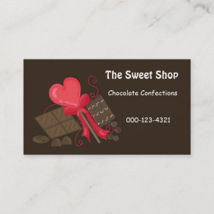 Tarjeta De Visita Tienda de Dulces de Chocolate