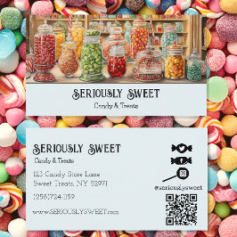 Tarjeta De Visita Tienda de Dulces Nostálgicos Coloridos