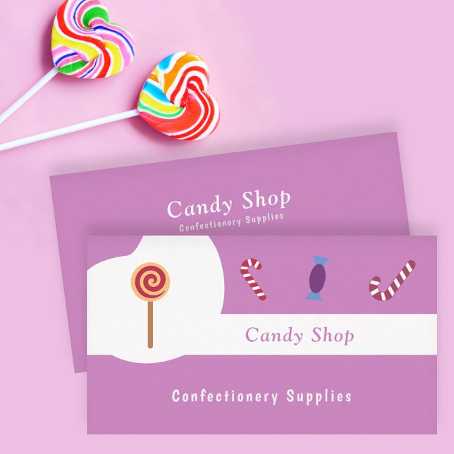 Tarjeta De Visita Tienda de dulces, suministros de pastelería (Candy Business Card)