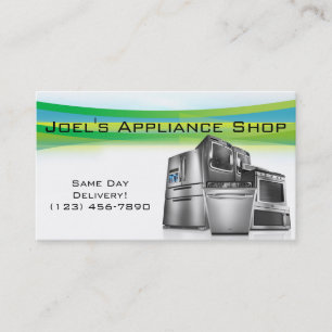 Tarjeta De Visita Tienda de electrodomésticos, Instalación, Reparaci