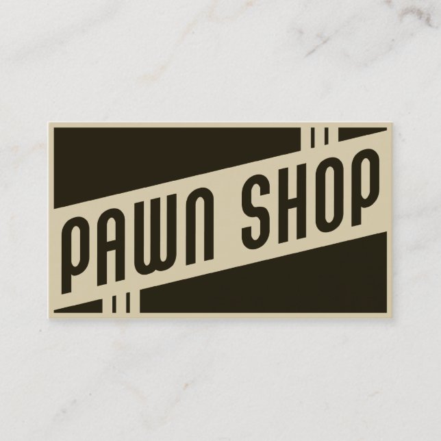 Tarjeta De Visita tienda de empeño retra (Anverso)