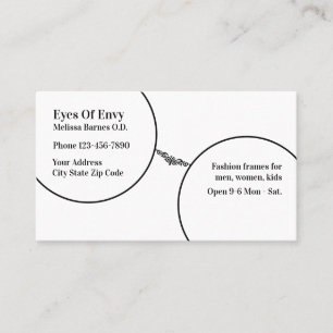 Tarjeta De Visita Tienda de gafas del oftalmólogo