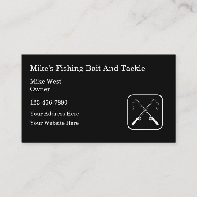 Tarjeta De Visita Tienda de galletería de pesca (Anverso)