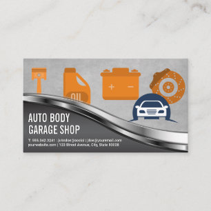 Tarjeta De Visita Tienda de garaje automático   Servicios de automóv