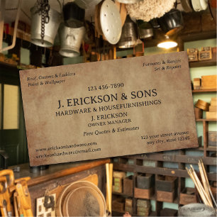 Tarjeta De Visita Tienda de hardware rusa