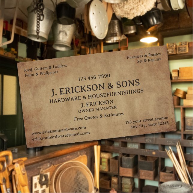 Tarjeta De Visita Tienda de hardware rusa (Subido por el creador)