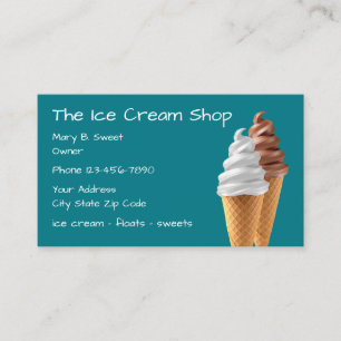 Tarjeta De Visita Tienda de helado