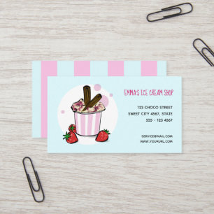 Tarjeta De Visita Tienda de helados