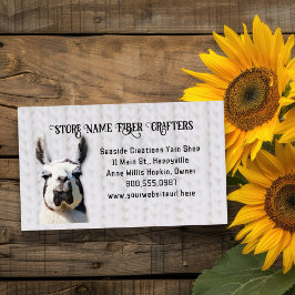 Tarjeta De Visita Tienda de Hilos de Llama Vendedora de Fibras