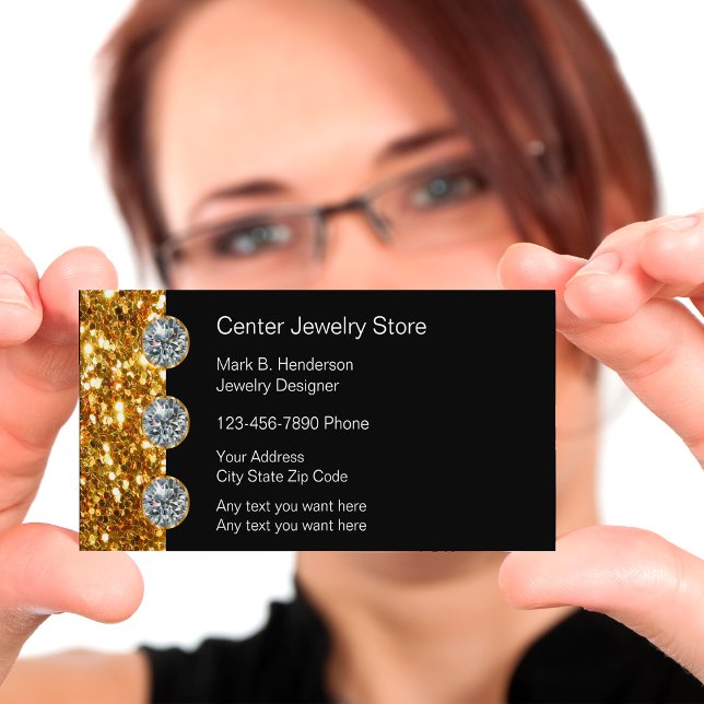 Tarjeta De Visita Tienda de joyas clásica (Subido por el creador)