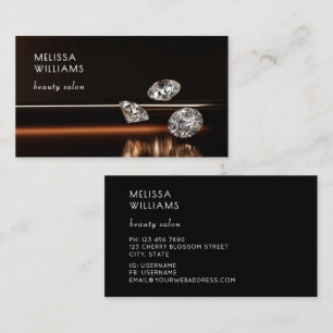 Tarjeta De Visita Tienda de Joyas Joyero de Diamantes de Lujo