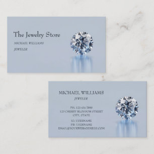 Tarjeta De Visita Tienda de Joyas Joyero de Diamantes de Lujo