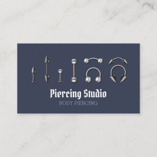 Tarjeta De Visita Tienda de joyería corporal naval Piercing