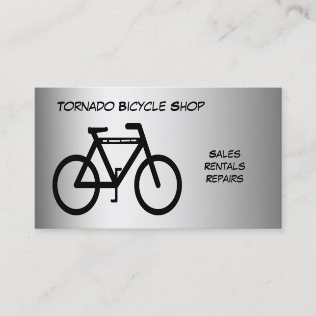 Tarjeta De Visita Tienda de la bicicleta (Anverso)