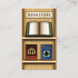 Tarjeta De Visita Tienda de libros estantes de madera Librería Tarje
