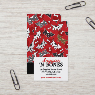 Tarjeta De Visita Tienda de Mascotas de perros con manchas de Person