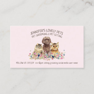 Tarjeta De Visita Tienda de mascotas para el aseo de perros y gatos