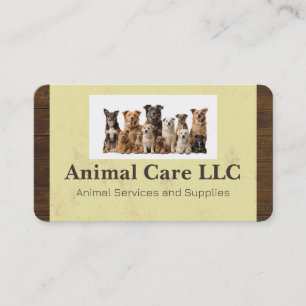 Tarjeta De Visita Tienda de Mascotas   Servicios para Animales