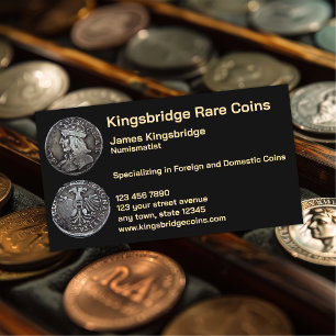 Tarjeta De Visita Tienda de monedas del numismático