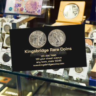 Tarjeta De Visita Tienda de Monedas del Numismático