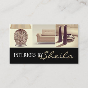 Tarjeta De Visita Tienda de muebles de diseñador de interiores y ext